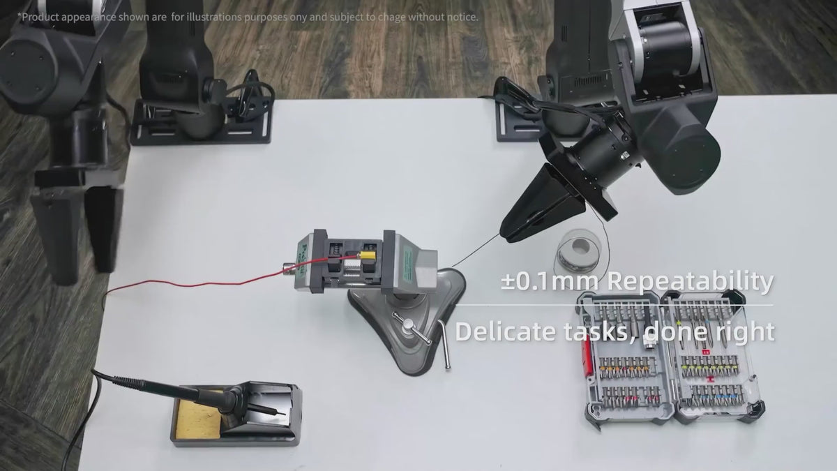 Combining high-performance force control with precise motion control, A1Z achieves ±0.1 mm repeatability. From gently handling delicate cakes and pouring coffee steadily to performing fine soldering tasks, A1Z demonstrates precise, stable motion control across a range of applications.